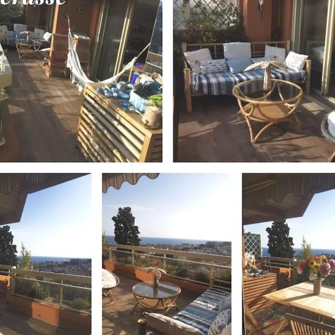 Appartement Nice Centre Vue Mer Avec Piscine Pour Famille, Couple D'Amis Pas De Groupes De Jeunes Autorises Esterno foto